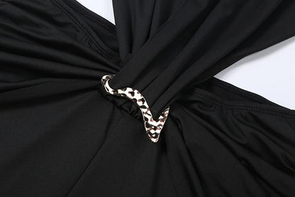 Weird Puss Sexy Waistless Jumpsuit Women Ruched Metal Cross Hollow Bandage Coquette Midnight Workout Hipster Stretch Overalls