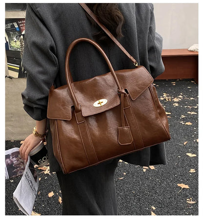 Fashion Women's High-quality Pu Leather Handbag 2026 New Business Large Capacity Commuter Shoulder Crossbody Bags for Women