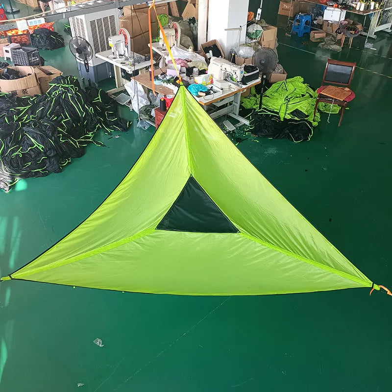 Multi‑Person Triangle Hammock Portable Large Family Hammock 2.8‑4M Outdoor Camping Aerial Hammock 150‑200KG Load‑bearing Nylon