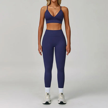 2/3PCS Seamless Sport Yoga Set Women's Breathable High Waist Fitness Sportwear Women Sports Underwear Set Gym Workout Clothes