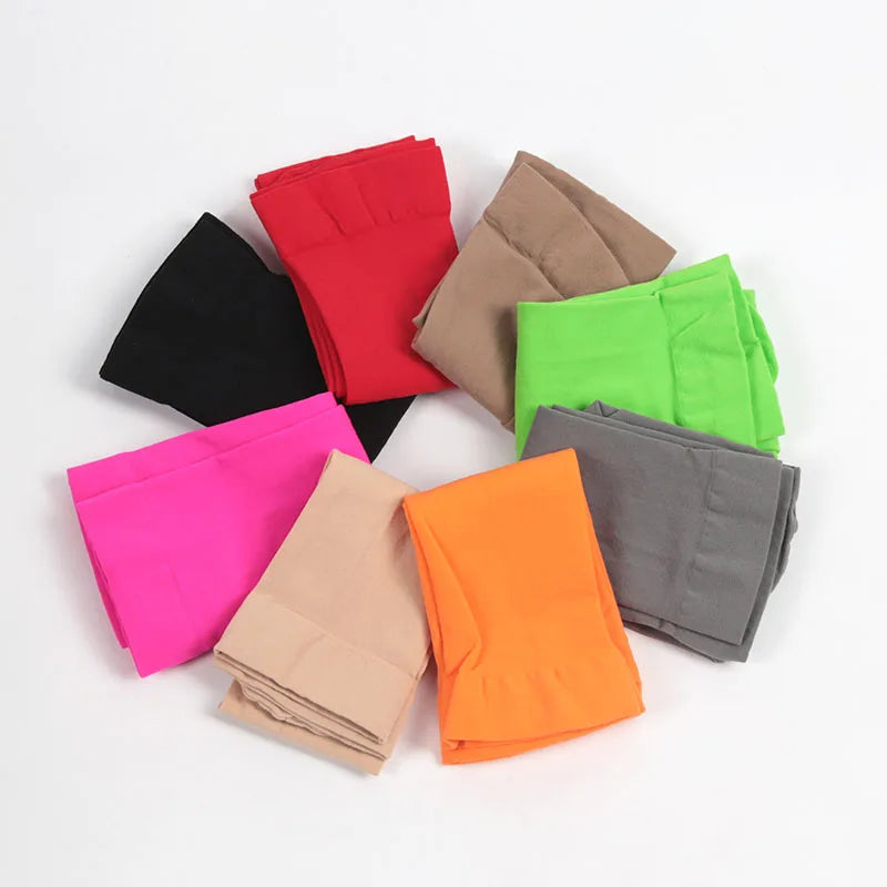 Neon Color Thigh High Stockings Women Sexy Stockings Orange Green Red Gray Evening Party Wear Knee High Socks for Women Girls