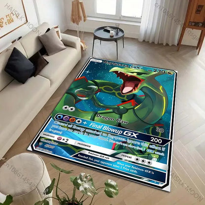 1PC Pokémon Card Charizard Squirtle Print Carpet for Living Room Bedroom Kid's Room Home Decor Area Rug Sofa Cloakroom Mat