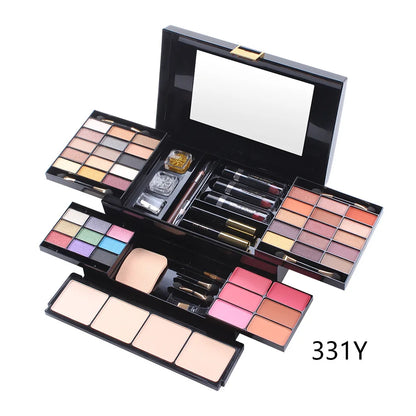 Professional Makeup Set Box Matte Glitter Eyeshadow Foundation Powder Kit Blush Women Multi-functional Palette Cosmetic Case