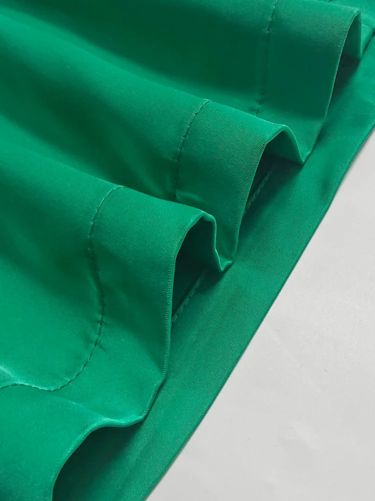 Gymystars 2026 Summer Jumpsuits Woman Elegant Deep V-neck Casual Green One Pieces Outfit Zipper Fashion Jumpsuit Wide-leg Pants