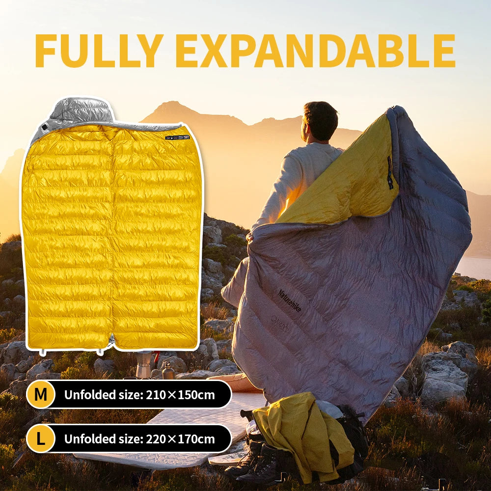 Naturehike CW400 CW700 Sleeping Bag Lightweight Duck Down Winter Thick Warm Ultralight Outdoor Hiking Camping Travel Equipment