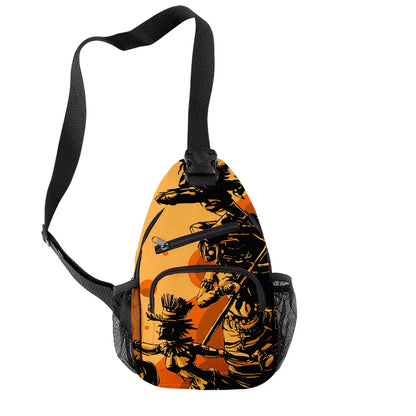 Fashion Youthful Halloween Skeleton Boys/Girls 3D Printed Chest Bags Oxford Waterproof Sports Crossbody Travel Bag Shoulder Bags