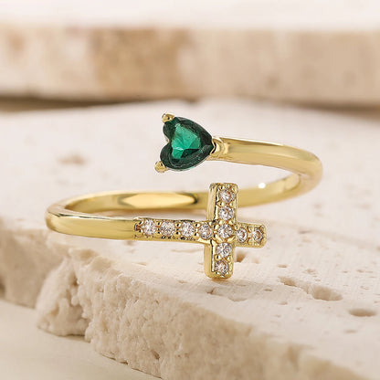 NEWBUY New Fashion Clear Shiny CZ Zircon Cross Evil Eye Rings For Women Girl Finger Accessories Party Jewelry Gift