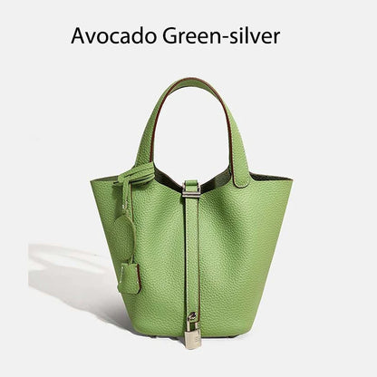 Women Bags Handbags Bucket Bag Real Leathe Fashion Tote Bag Genuine Leather Luxury Desginer Big Size Large Lady Hand Bags