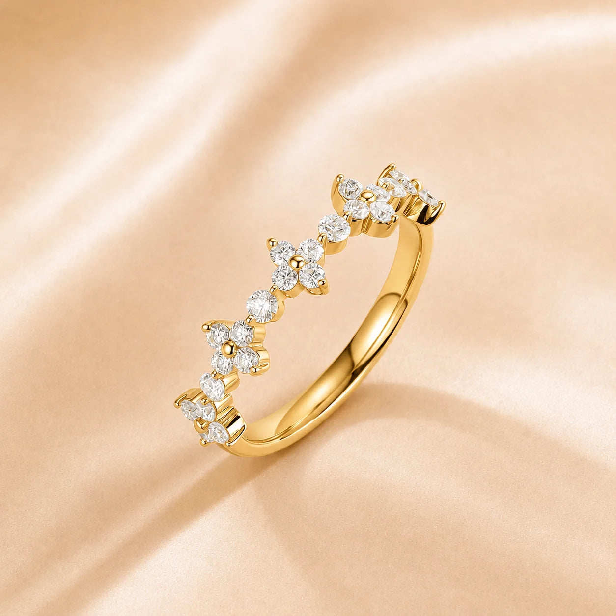 Custom Lab Grown Diamond VVS Clarity 9K 14K Gold 0.5cttw D Color Anniversary Engagement Promise Wedding Ring for Women