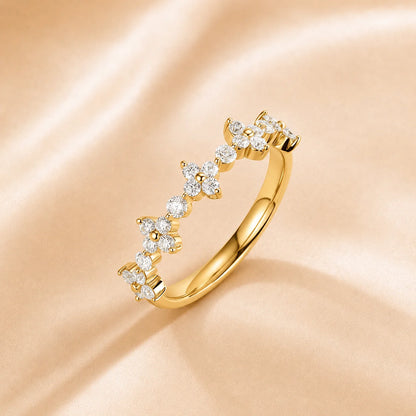 Custom Lab Grown Diamond VVS Clarity 9K 14K Gold 0.5cttw D Color Anniversary Engagement Promise Wedding Ring for Women