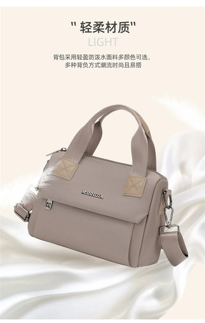 Ladies Lightweight Shoulder Bag Waterproof Nylon Handbag for Commuter Work Casual Crossbody Bags for Women Messenger Bag