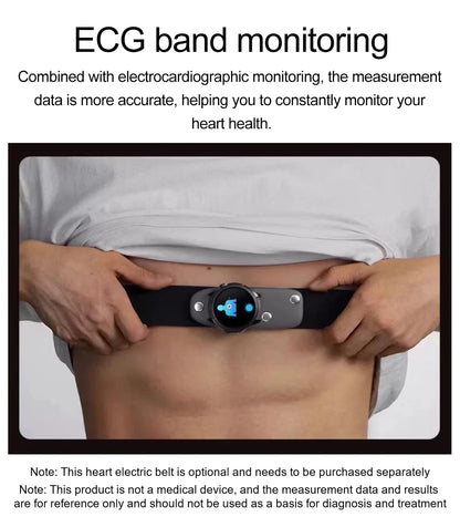 2026 New Medical Grade ECG Smart Watch Laser Treatment Accurate Measurement Blood Lipid Blood Oxygen BMI Sport Health Smartwatch