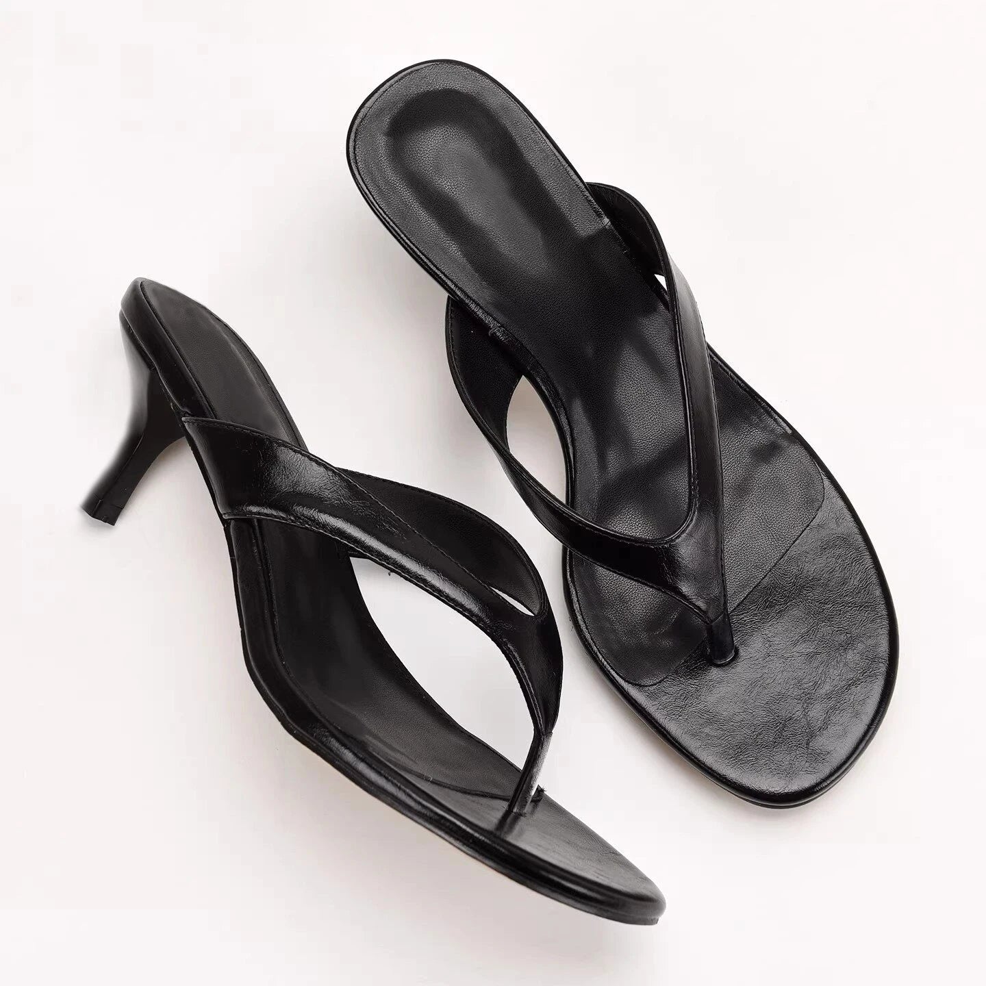 Women Slippers Fashion High Heeled Mule Shoes Designer Flip Flops for Woman Summer Open Toe Casual Shoes Zapatos Mujer 7881