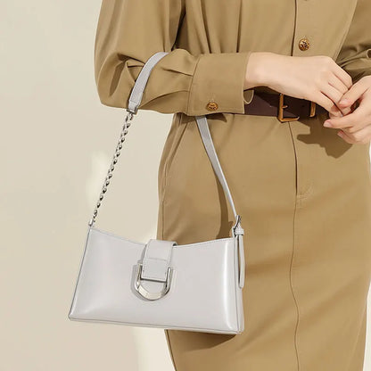 Genuine Leather Women's Bag Luxury Designer Adjustable Shoulder Bags Classic Crossbody Chain Bag Cowhide Fashion Handbags 2979