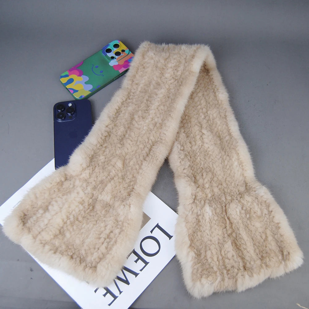 2026 Lady Luxury Authentic Mink Fur Shawl Scarf Winter 100%Natural Mink Fur Real Scarf Shawl Fashion Genuine Mink Fur Ponchos