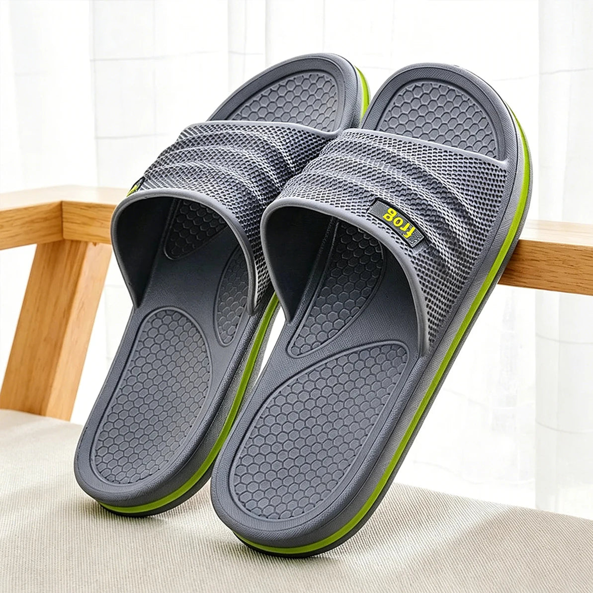 Pmoiste Soft EVA Bathroom Slippers Men Comfortable Designer Light Living Room Shoes Slip-on Not Slip House High-quality Indoor