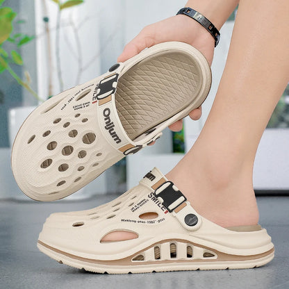 Summer Men's Beach Clogs Outdoor Sandals Comfortable Slippers EVA Slides For Men Casual Garden Shoes Male Women Beach Slippers