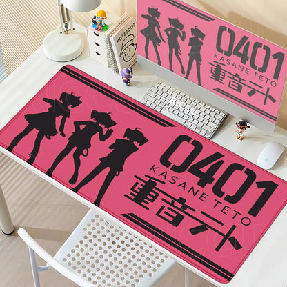 Kawaii Anime Girl Gaming Mouse Pad K-Kasane Teto Large LockEdge Mousepad XXL Computer Keyboard Desk Mat E-Sports PC Gaming Pads