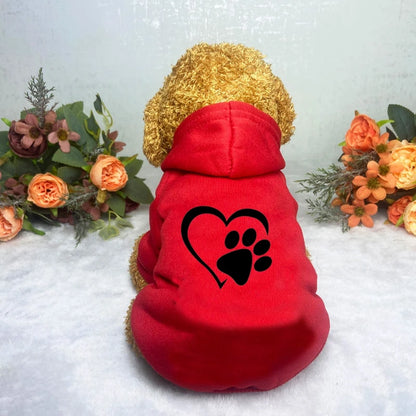 Puppy Pet Hooded Sweatshirt Autumn Winter Two-legged Pocket Cat Dog Clothes