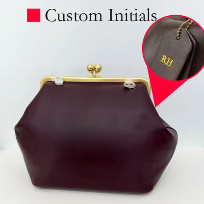 Classic Large Capacity Kisslock Frame Clip Bags For Women Luxury Designer Handbags Purses 2026 New In PU Lock Underarm Shoulder