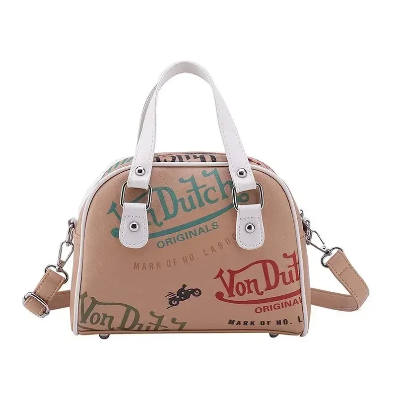 Women Bag Y2K Luxury Designer Handbag Shopping Crossbody Graffiti Purses PU Leather Shoulder Bags for Women