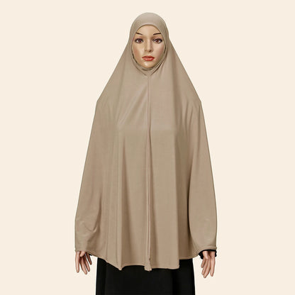 Muslim Abayas Full Cover Women Colthes Solid Color Inner Hijab Long Shawl Premium Cotton Hemp Hijab Ramadan Prayer Women Dress