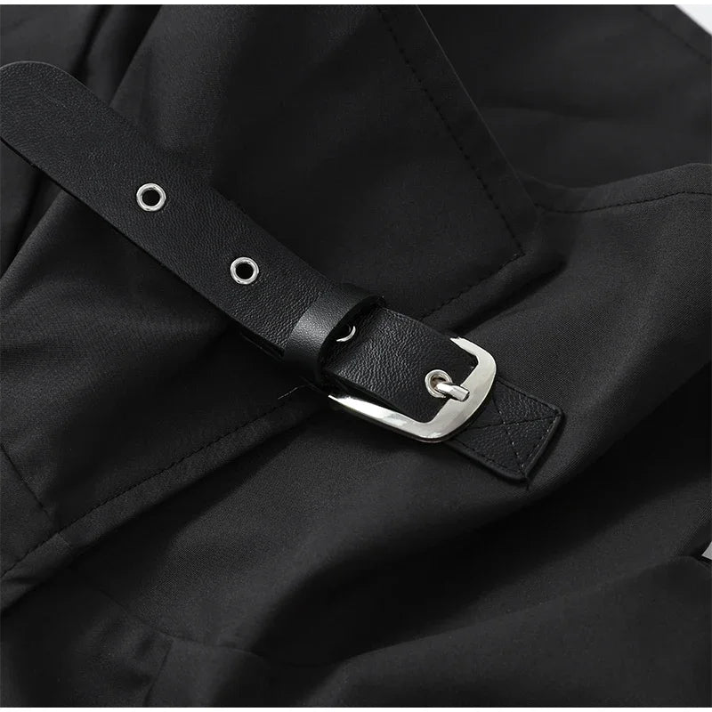 Black Stand Collar Trench Coat Women Casual Long Sleeve Single-breasted Loose Windbreaker 2026 Lady Autumn High Street Outwear