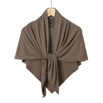 New Triangle Jersey Hijab Scarf For Women Muslim Shawls Headscarf Wraps Solid Color Scarves Head Wrap Islamic Turban Headband