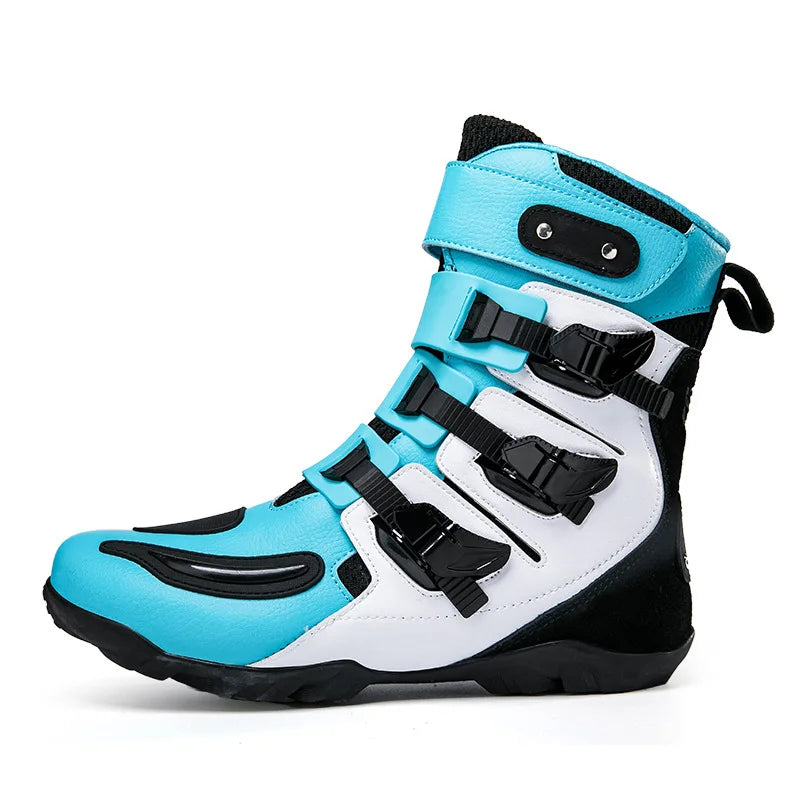 Motorcycle Riding Shoes All-Season Off-Road Locomotive Short Boots Motorbike Racing & Travel Knight Equipment Big Size 37-48