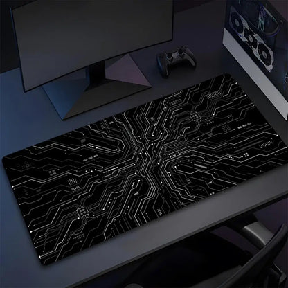 Black Circuit Board Pattern Mouse Pad High Quality Natural Rubber Mouse Pad The Most Professional Washable Laptop Mouse Pad
