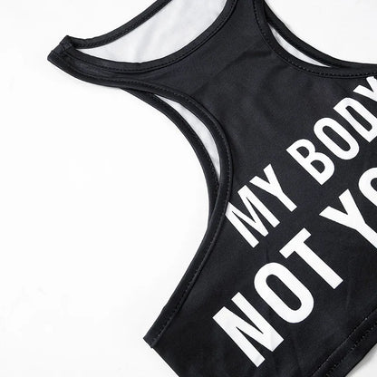 Summer Fashion Sexy Clashing Colors Women Clothing Casual Slim Hollow Round Neck Sleeveless Tank Top Women Monogram Y2k Top