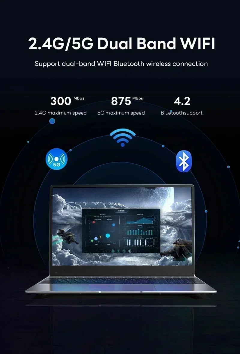 2026 14.1' Ultra Slim Laptop Intel Core I9-9900 16GB RAM 1/2TB SSD Windows 11 Fingerprint Unlock Office Game Backlight Laptop