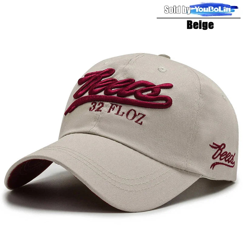 Letters 3D Embroidery Cotton Adjustable Baseball Cap Sun Hat Trucker Caps Dad Hats