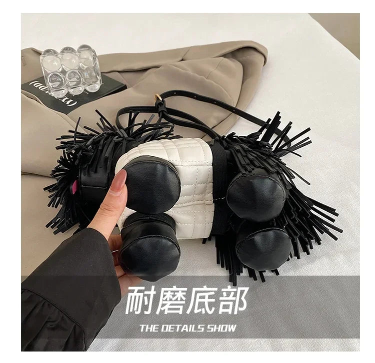 Unique Designer Purse and Handbags for Women Leather Shoulder Bag High Quality 3D Dog Shape Wedding Evening Clutch Bag Party Bag