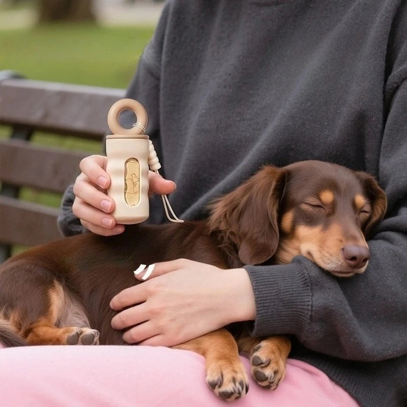 Portable Outdoor Dog Poop Bags Dispenser Stylish Pet Garbage Bags Dispenser for Dogs Cats Pet Cleaning Supplies Accessories