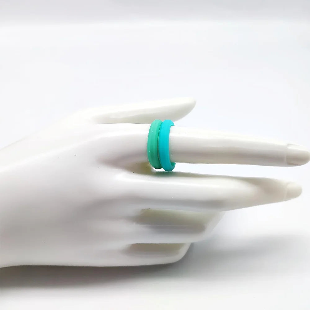 1pc Sports Hypotenuse Silicone Ring 7 Color for Women Wedding Rubber Bands Hypoallergenic Flexible Finger Rings