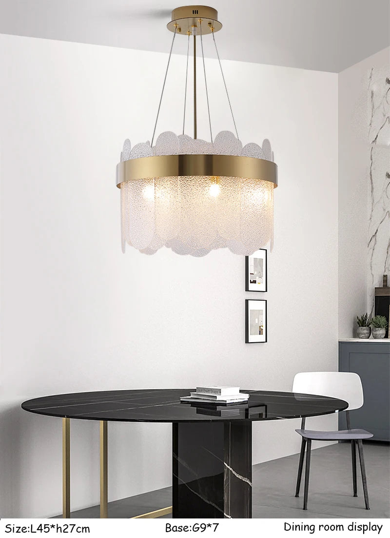 Modern Luxury Lustre Crystal Chandelier Living Room Ceiling Lights Dining Room LED Chandeliers Villa Gold Crystal Pendant Lamp