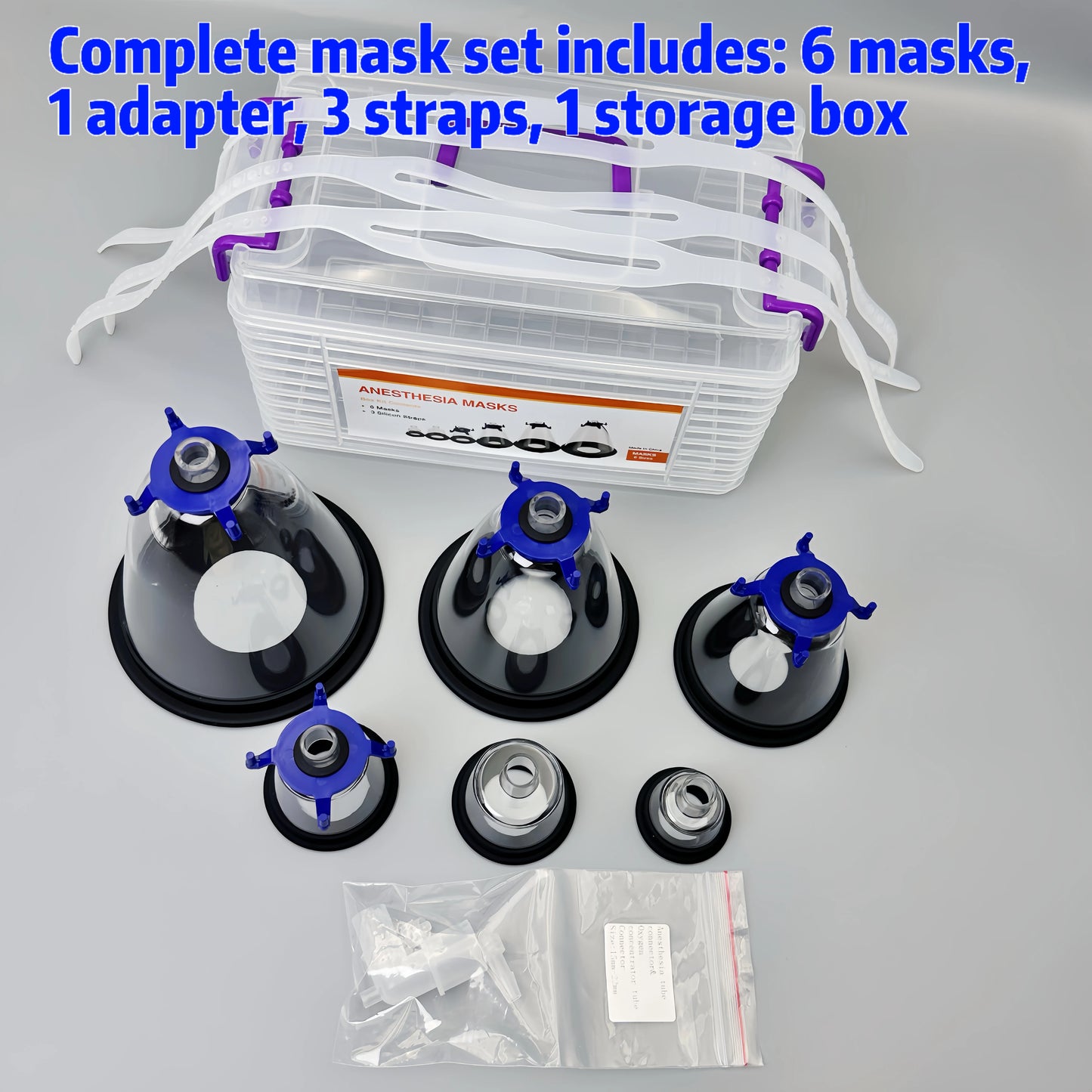 Animal anesthesia oxygen mask, universal nebulization oxygen mask for dogs and cats, animal anesthesia respiratory mask