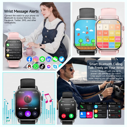 New Precise Health Care Smart Watch ECG+HRV Uric Acid Blood Lipids Emotional Perception Bluetooth Call Smartwatchs For Men Women