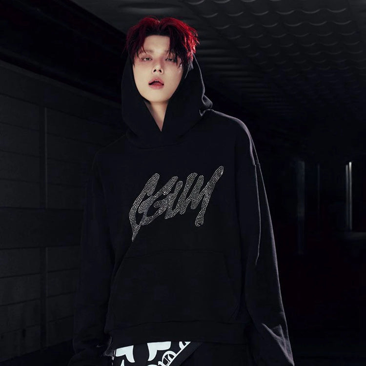 KPOP ins STYLE YEONJUN GGUM Printe Hooded Women's Lost in Space Hoodie Round Neck loose WARM Sweater OVERSIZE CLOTHING