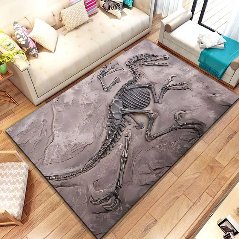 3D Dinosaur Fossil Art Pattern Rug Carpet for Living Room Bathroom Mat Creative Doormat Carpet for Bedroom Home Decor  Коврик