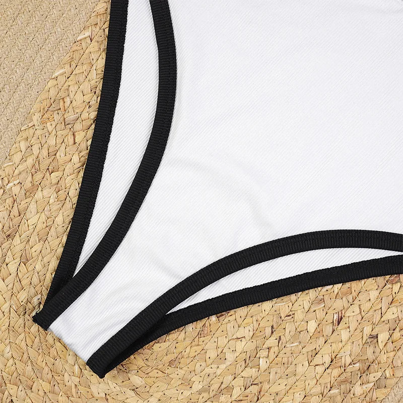 Bikini One Piece Swimsuit 2026 Vintage Retro Swimwear Women Swimsuit Zip Up Bathing Suit Beachwear Monokini Female Swimming Suit