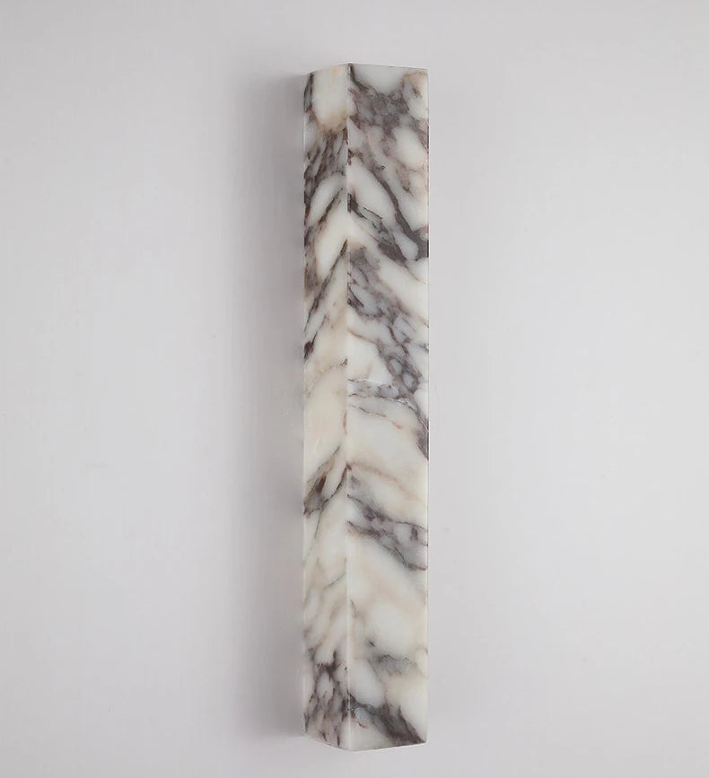 Cuboid Natural Marble Wall Lamp Art Design Dimmable Indoor Parlor Bedroom Stairs Bathroom Lighting
