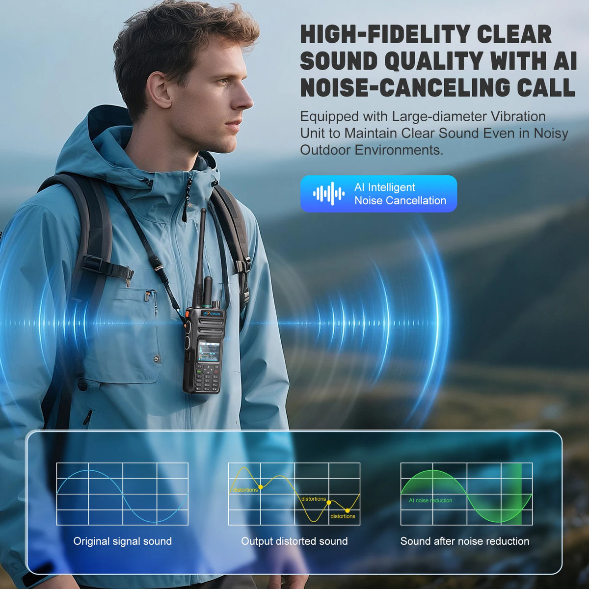OMIZN Walkie Talkie 5000 Kilometers 4G Global Signal Radio POC Camping Long Range Mode Analog IP65 Unlimited Distance Calling X6