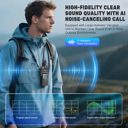 OMIZN Walkie Talkie 5000 Kilometers 4G Global Signal Radio POC Camping Long Range Mode Analog IP65 Unlimited Distance Calling X6
