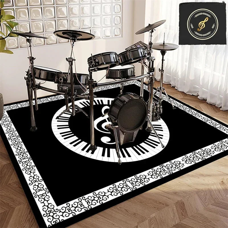 Vintage Sound Absorbing Stage Carpet Mat Rugs for Soundproofing Bass Drums Snare Electronic Jazz Musical Floo