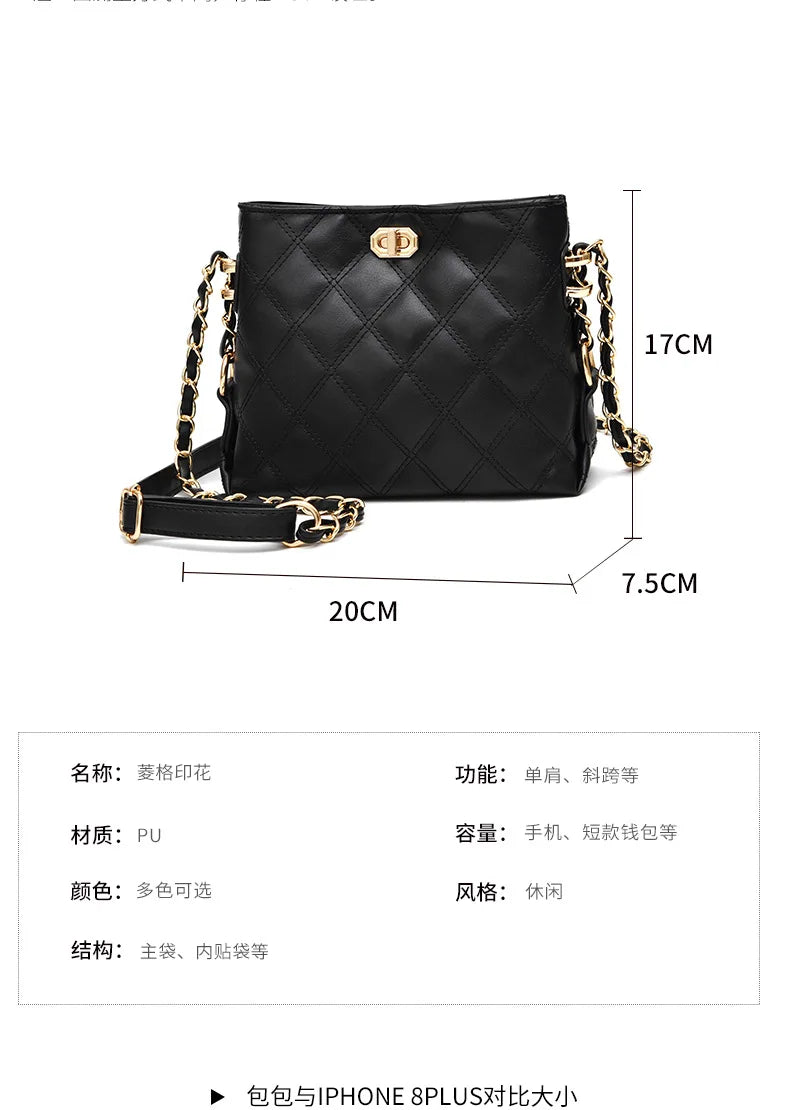 Design Handbag Shoulder Bags for Women Small Luxury Crossbody Bag High Quality Soft Leather Purse New Ladies Small Square Bag