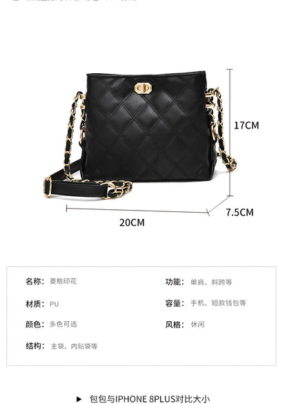 Design Handbag Shoulder Bags for Women Small Luxury Crossbody Bag High Quality Soft Leather Purse New Ladies Small Square Bag