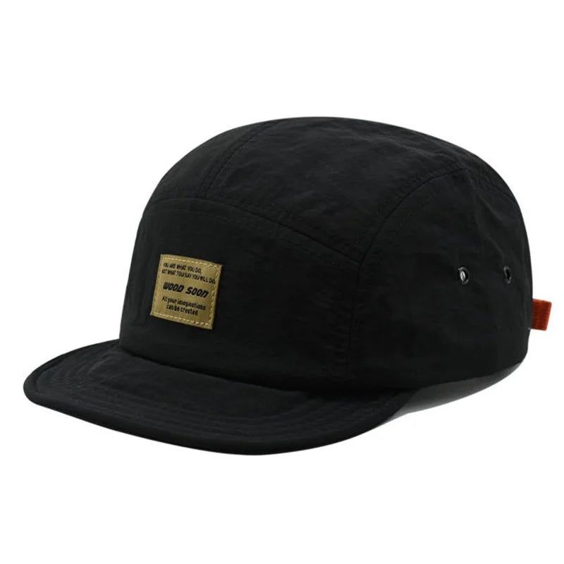 Japanese-style short-brim baseball cap for spring and summer, quick-dry, sun-protective, unisex street soft-brim sun hat