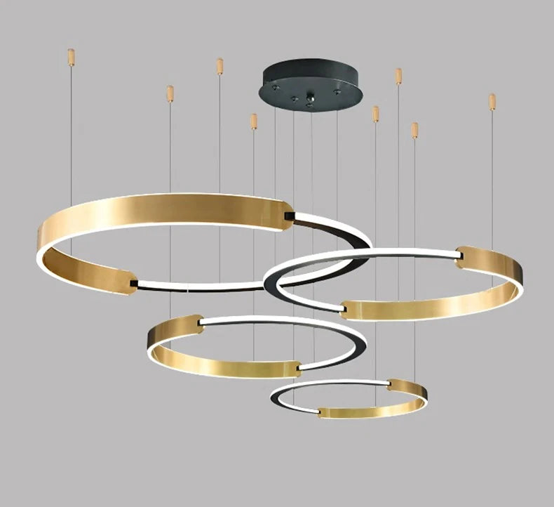 Modern rings long Pendant lights led Chandeliers for living room 2023 indoor lighting Ceiling lamp interior lighting Chandeliers